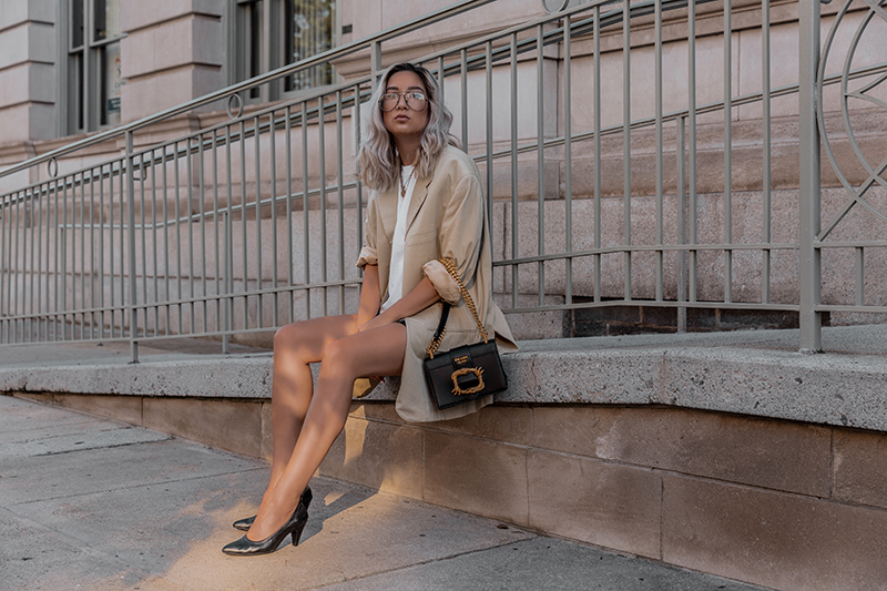 oversize blazer street style minimal style blog